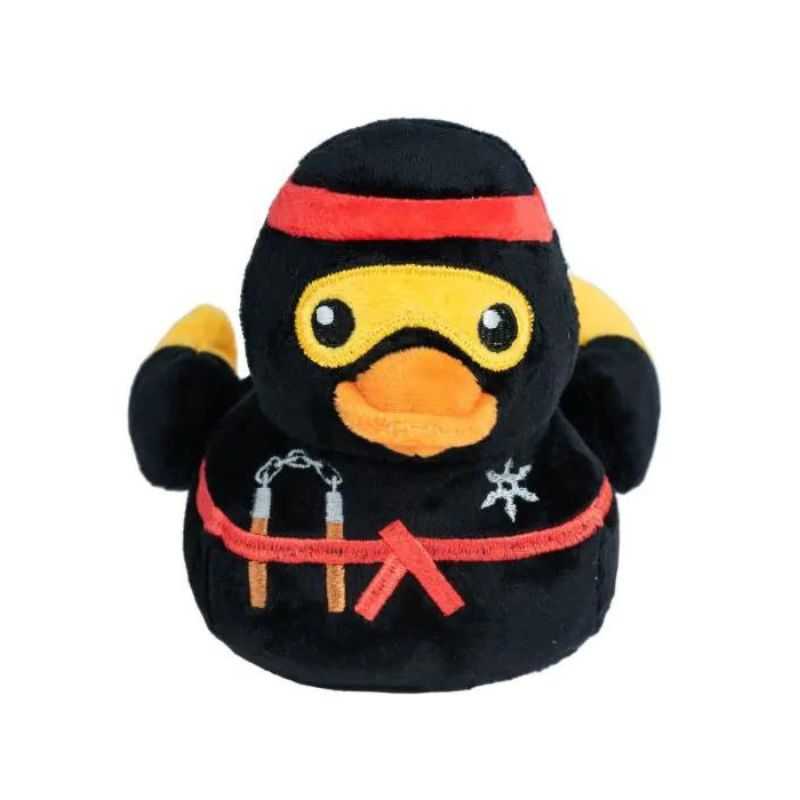 This Quackie Chan Dog Toy is the ultimate martial arts champion. Is your dog ready to take on the challenge from this Waddle Squaddle member? Plush Material and Built-in squeaker 