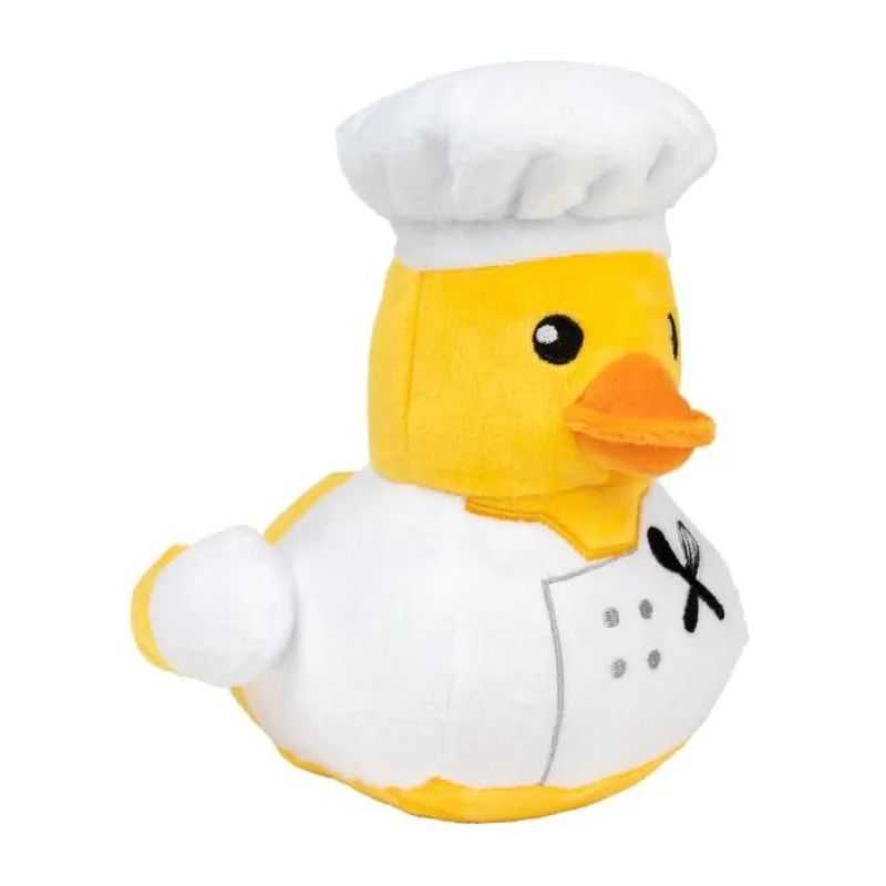 This Gordon Quacksay Dog Toy doesn't pull any punches. He doesn't give a quack what your dog thinks. With  Soft Plush Material and a Built-in Squeaker. Machine Washable.