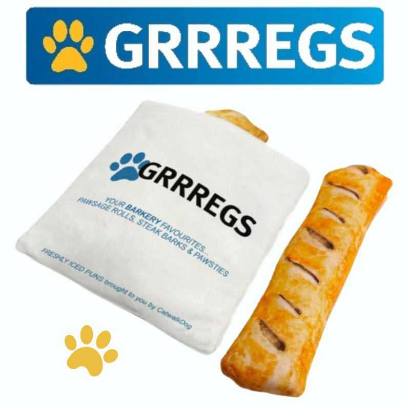Gregs Sausage Roll Dog Toy