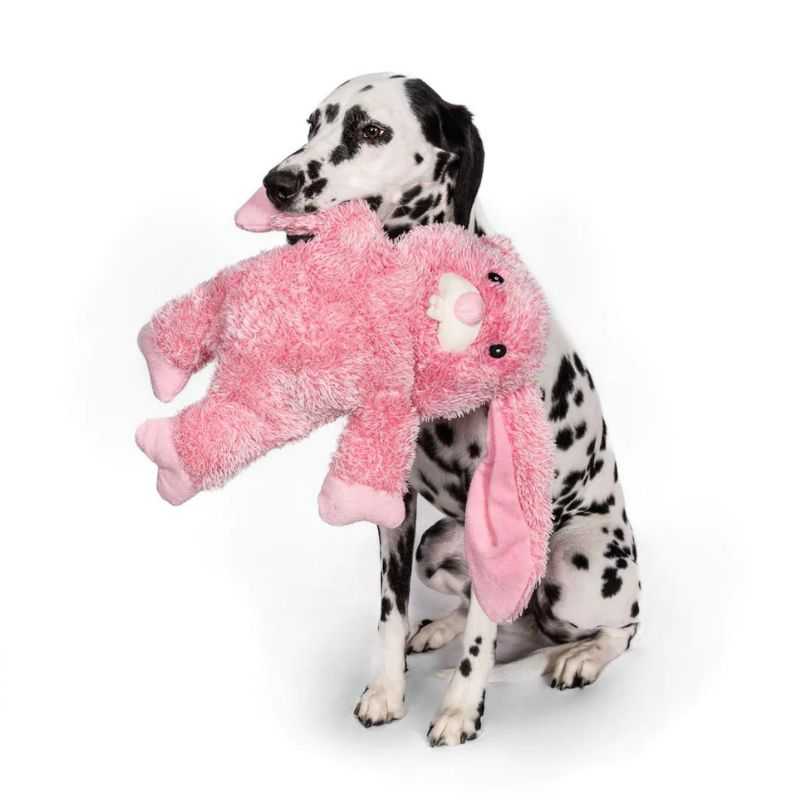 This adorable Pink Fluffy Bunny Dog Toy features 3 squeakers to keep your dog occupied for hours. Your dog will never run out of occasions to play, and you'll get a much-needed break from gnawing on your fingers.