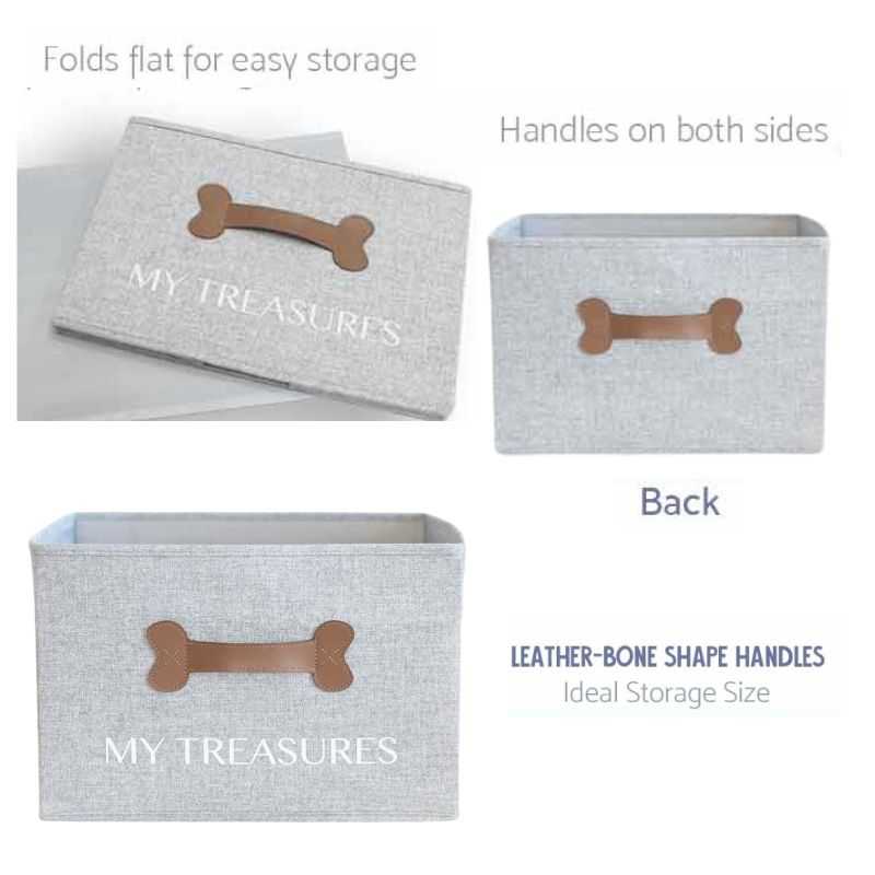 This Dog Toy Box and Blanket would make a perfect gift for your dog or a new puppy. This stylish light grey toy box organises and stores all your dog toys in one place. And a soft luxurious dog blanket for your dog to snuggle up with.