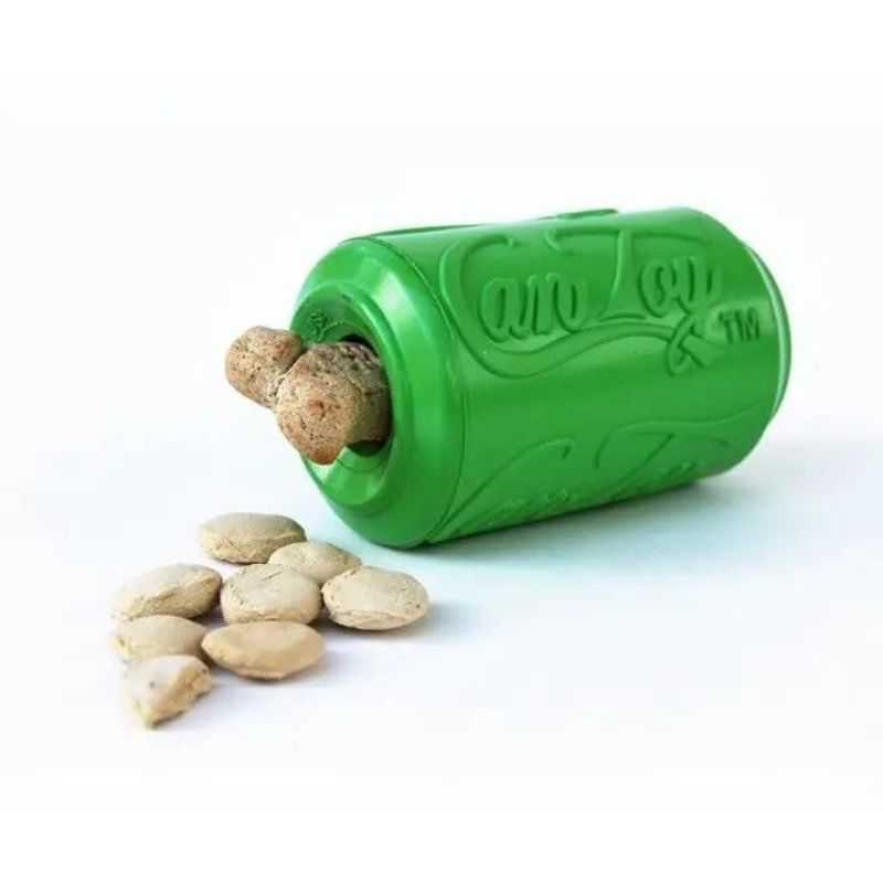 Soda anyone? This durable Chew Toy Treat Dispenser will withstand even the most enthusiastic chewer.  It can help with problem chewing behaviours. Fill the soda can with your dog's favourite treats and keep them entertained for hours.