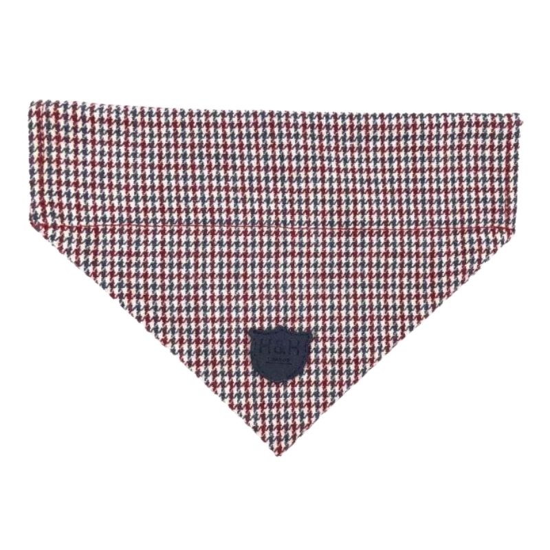 This Red and Blue Houndstooth Dog Bandana is made from top quality materials and designed to slide on to your dog’s collar. 