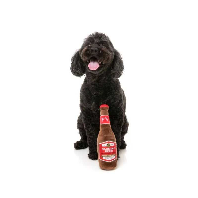 Indulge your canine companion with our Fuzzyard Barking Beer Dog Toy. This squeak-filled brew will be your furry friend's favourite toy. 