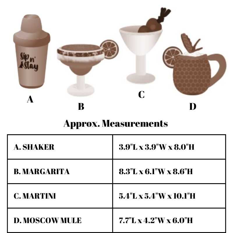 Barktender Dog Toy Collection measurements