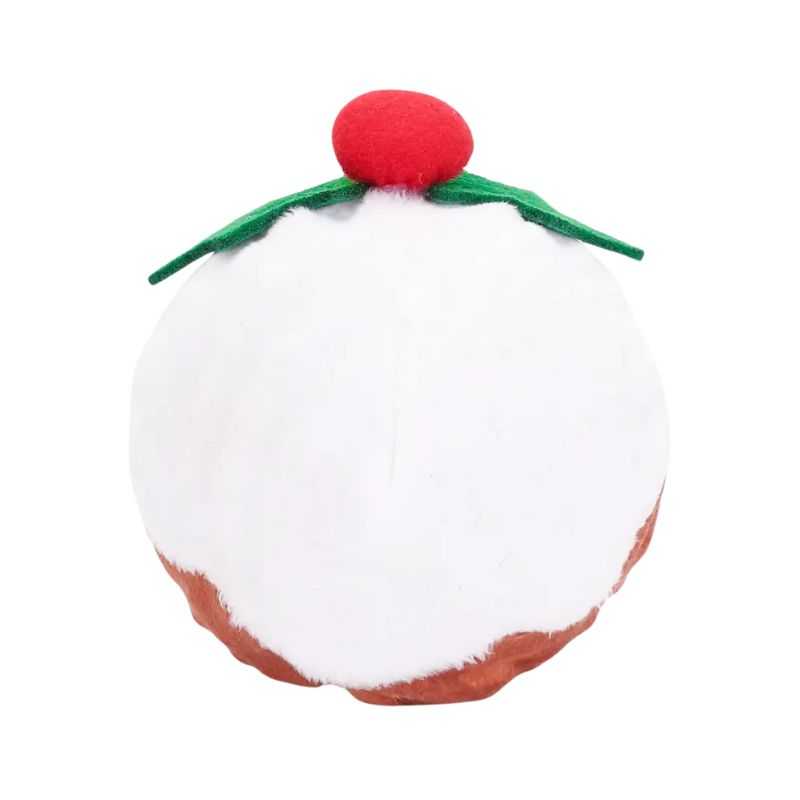 Our Christmas Pudding Dog Ball Toy is all about festive fun. This ball has a hidden spikey ball inside, perfect for dogs who love to chew and uncover surprises. 