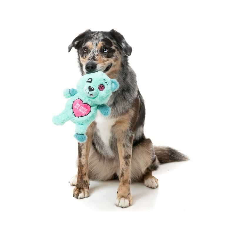 This adorable Fuzzyard Deaddy Bear Halloween Dog Toy is irresistibly cute. This patchwork bear wants to be your dog's new best friend - with a built-in squeaker for playtime fun.