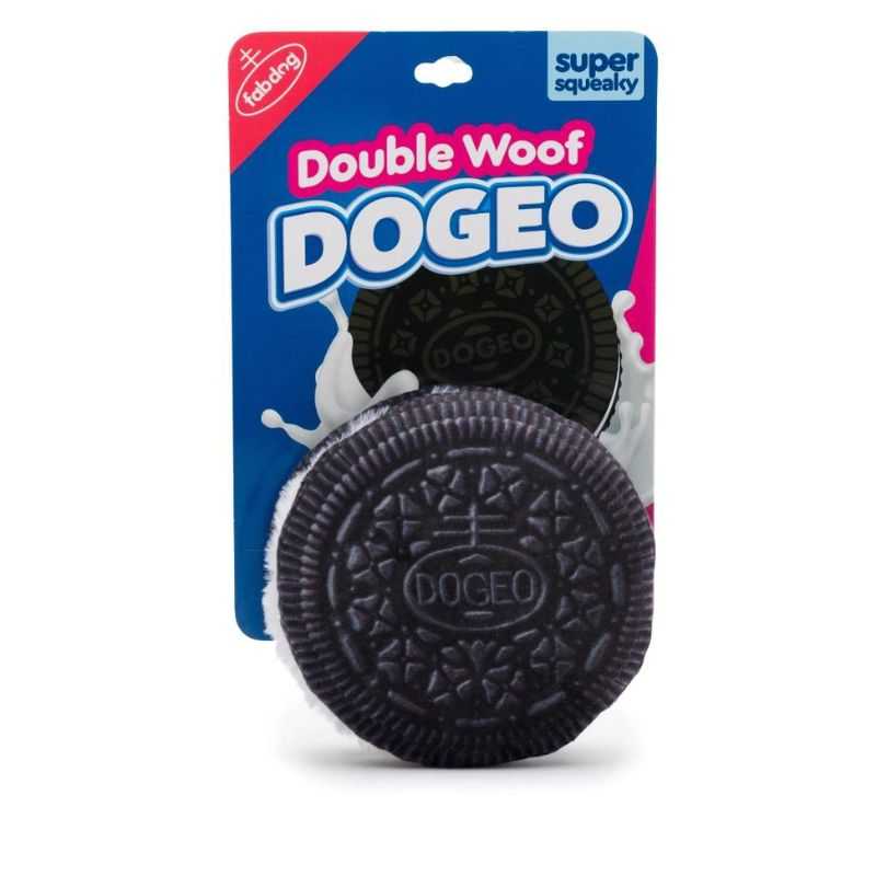 Our Dogeo Dog Toy is cookie-shaped with a realistic design created through our special photo sublimation printing process. Includes 2 built-in super squeakers for endless fun.