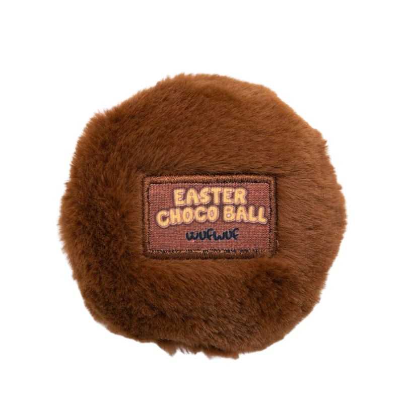 This Squeak-less Easter Choco Ball Dog Toy is super soft with a tough interior. The choco ball is great for ball games and ideal if your dog likes to catch and fetch.