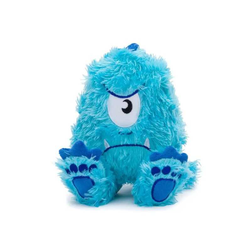 This fluffy blue monster dog toy is small in stature but is big on charm and mischief. This fiesty monster is perfect for pups who enjoy a little attitude during playtime. 