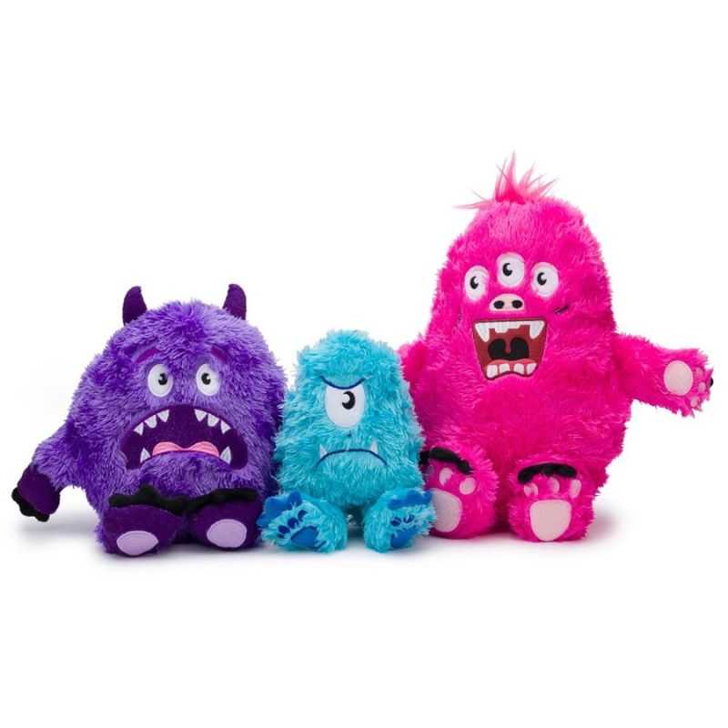 Bring joy into your home with this fluffy purple monster dog toy.  With its bright purple, fluffy fur and playful personality, this monster will be the perfect friend for your pet.