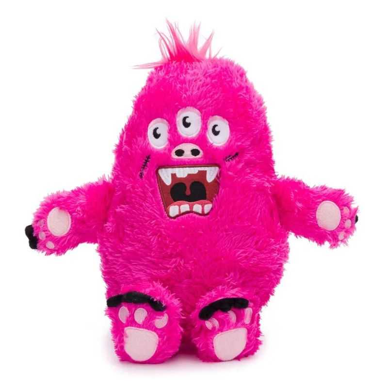 This fluffy pink monster dog toy is impossible to miss with its vibrant pink colour and goofy grin. Its soft fluffy texture makes it the perfect companion for your furry friend. 