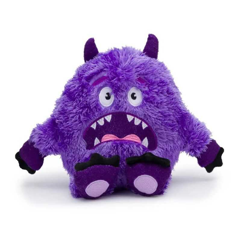 Bring joy into your home with this fluffy purple monster dog toy.  With its bright purple, fluffy fur and playful personality, this monster will be the perfect friend for your pet.