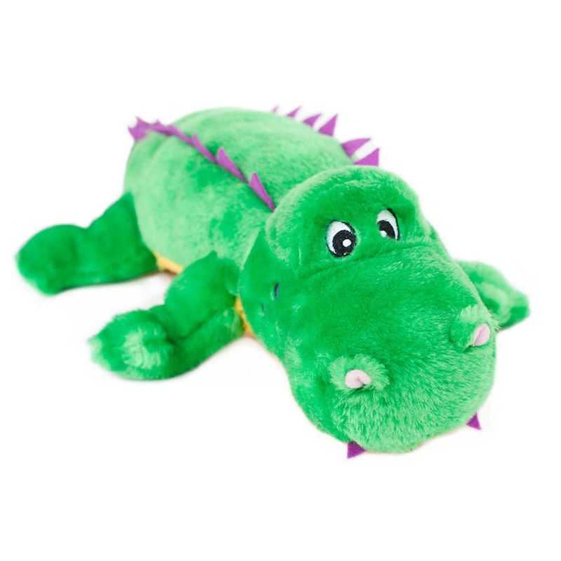 Alvin the Alligator Dog Toy is designed to win your dog’s heart. It features a loud grunter and is ideal for cuddling, tossing, and fetching. Alvin grunts when pressed.