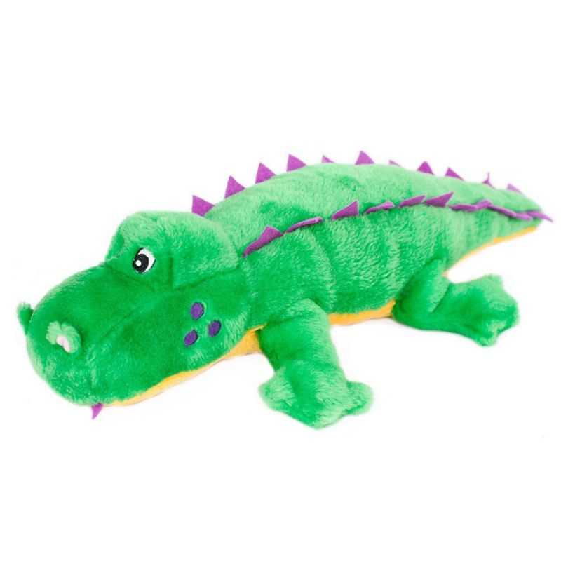 Alvin the Alligator Dog Toy is designed to win your dog’s heart. It features a loud grunter and is ideal for cuddling, tossing, and fetching. Alvin grunts when pressed.