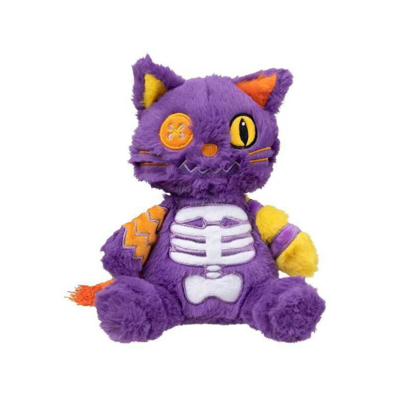 Fuzzyards Hairball The Cat Halloween Dog Toy is an adorable spooky cat designed to unleash playful chaos for your dog. This toy features a rope tail and a built-in squeaker.