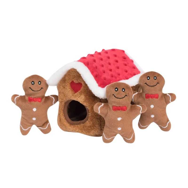 What better way for your dog to keep busy this Christmas than with a gingerbread house burrow dog toy? This hide-and-seek toy helps prevent boredom and promotes mental stimulation.