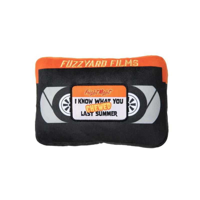 Get ready for the spooky season with the Fuzzyard Horror Film Halloween Dog Toy. Don't worry this classic VHS tape comes curse-free. With a built-in squeaker for extra playtime fun 