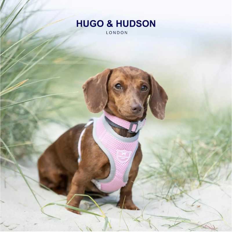 The Hugo & Hudson Pink Mesh Dog Harness offers a stunning combination of breathable, quick-dry material and vibrant colours with stress-tested buckles.