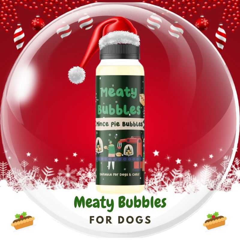 Our Bubbles for Dogs Giant Christmas Cracker will make playtime more enjoyable this festive season.  This beautiful cracker package contains 3 exclusive Christmas flavours of bubbles. Wrapped in an extra large giant custom printed cracker + ribbon.