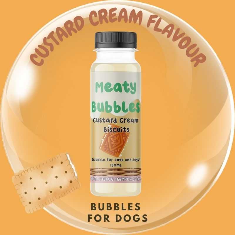 Turn your pup's playtime into a delicious adventure with our mouth-watering flavoured bubbles for dogs. This summer-themed picnic hamper will be a hit with your four-legged friend.