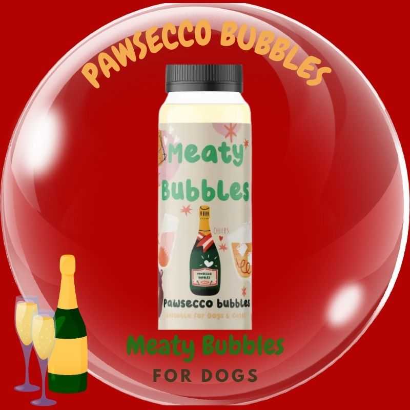 Our Pawsecco Flavour non-toxic bubbles for dogs will make playtime fun for your pup. Made with all-natural ingredients, these bubbles are safe for your dog to play with and lick. 