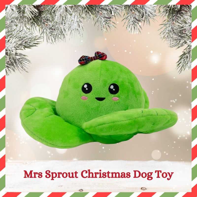 Mrs Sprout Christmas Dog Toy will entertain your four-legged friend this holiday season. Its crinkle leaves and squeaky body will surely captivate your dog's attention. 