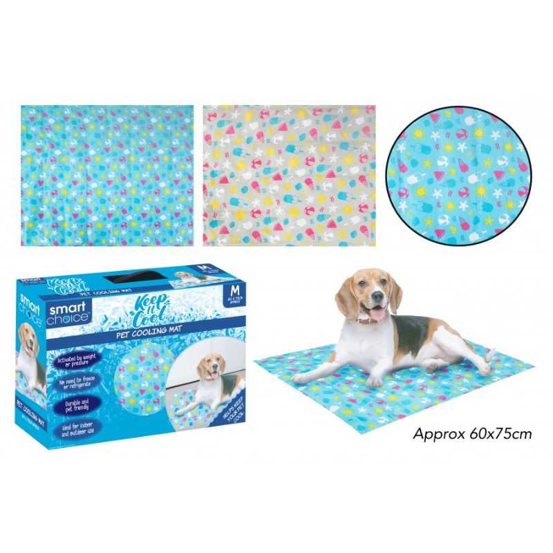 This Pet Cooling Mat is the perfect solution to keep your dog cool and comfortable all summer.  It is activated by weight or pressure. Ideal for indoor and outdoor use. 