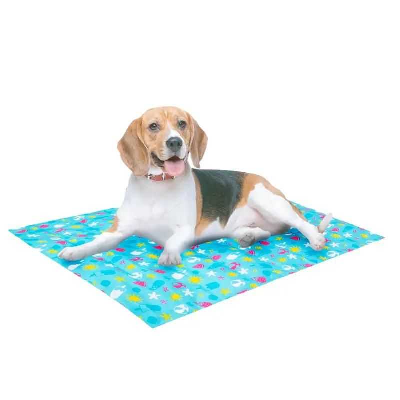 This Pet Cooling Mat is the perfect solution to keep your dog cool and comfortable all summer.  It is activated by weight or pressure. Ideal for indoor and outdoor use. 