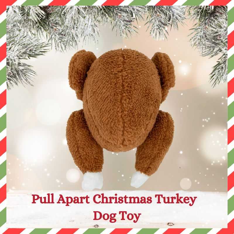 Entertain your dog over the festive period with our Pull-Apart Christmas Turkey Dog Toy. With a soft plush fabric, a squeaker and detachable velcro legs. Ideal gift for your pet.