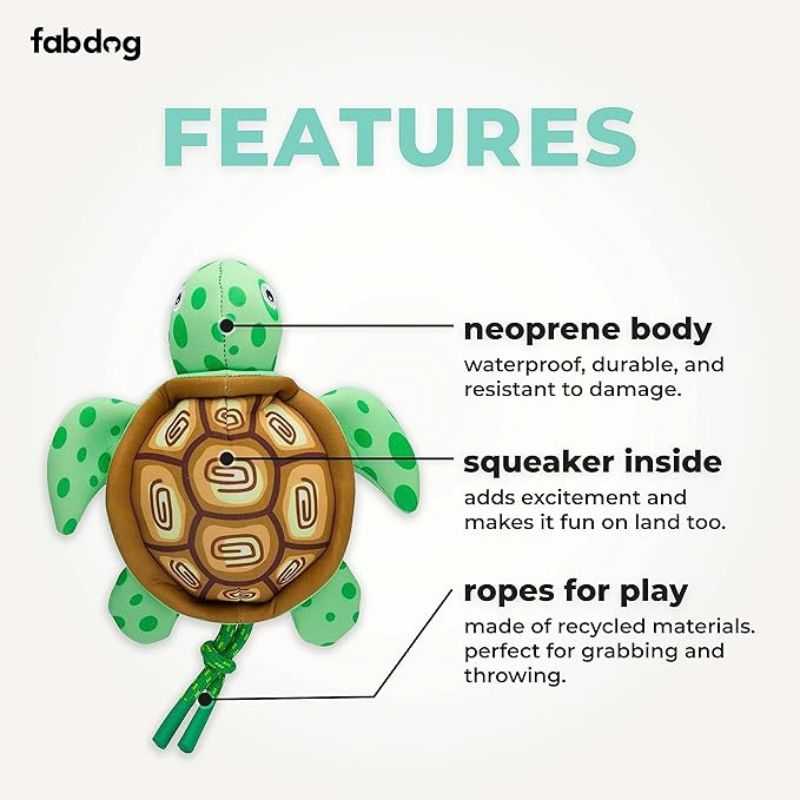 Like a turtle this Turtle Floatie Dog Toy is at its best in the water, but versatile enough to spend plenty of time on dry land. For indoor and outdoor play for your dog. 