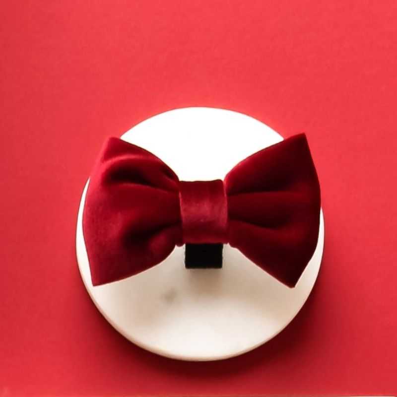 Sprinkle festive magic with our Red Berry Velvet Dog Bow Tie from Cocopup London. This Christmas Dog Bow Tie adds the perfect finishing touch to your dog's daytime apparel. 