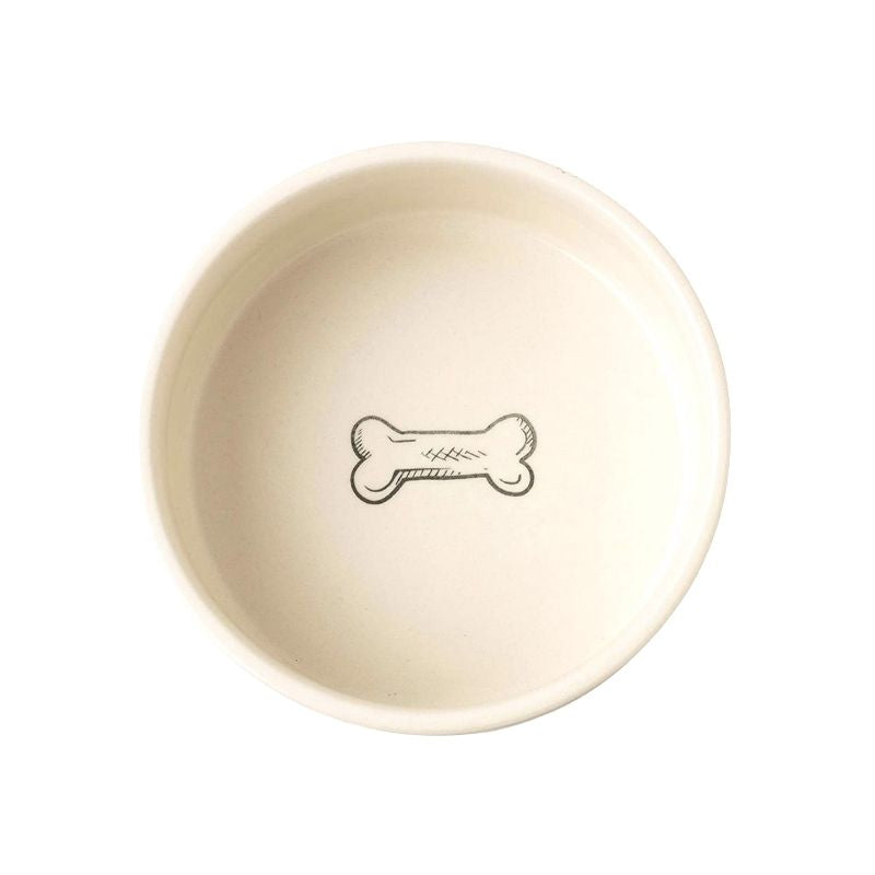 Farmhouse Dog Bowls .The Farmhouse Dog Bowls have the word FOOD and WATER detailed on the exterior. The interior features a cute bone-shaped design. These bowls would suit a traditional country kitchen with their rustic wood design.