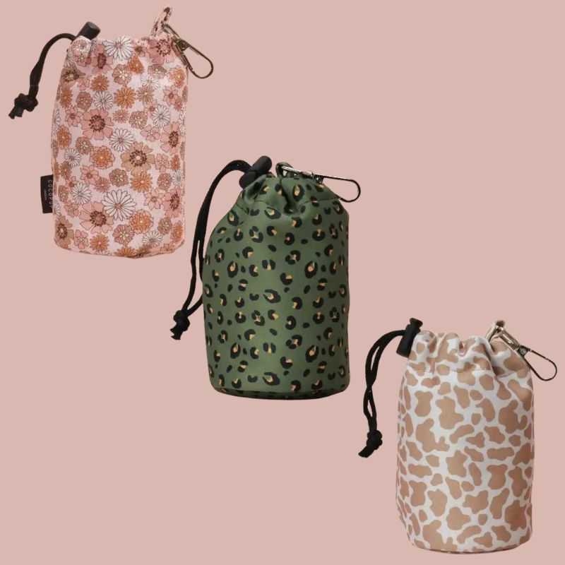 Our adorable Drawstring Treat Pouches are available in a variety of designs.  The perfect pouch for keeping your pup in check. Whether you're training or want to reward your dog for being well-behaved.
