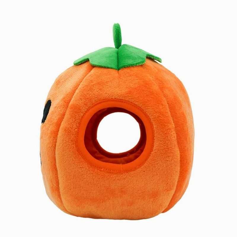 Give your dog this fun Ghost Pumpkin Burrow Plush Dog Toy this Halloween.  Keep your pooch busy and let them have a "howl" of a time trying to figure out how to remove the three squeaky ghost toys.
