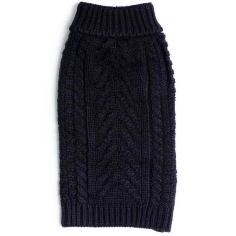 This Navy Blue Chunky Knit Dog Jumper is perfect for keeping your pet warm over the cold winter months.