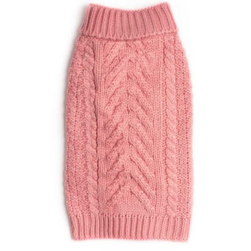 This Pink Chunky Knit Dog Jumper is perfect for keeping your pet warm over the cold winter months.