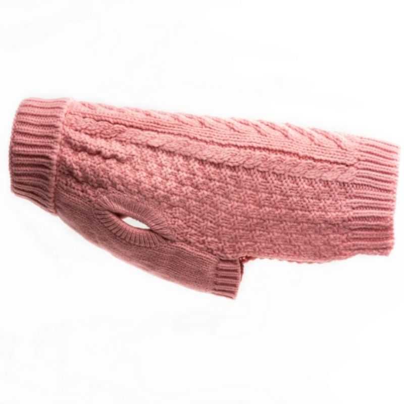 This Pink Chunky Knit Dog Jumper is perfect for keeping your pet warm over the cold winter months.
