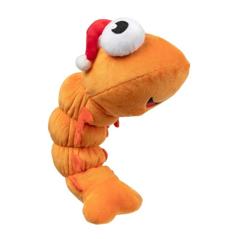 Prawn Mendes Dog Toy. Get ready to belt out some christ-mutts carols with our Prawn Mendes Dog Toy. He's one shrimp you won't be able to throw on the barbie!  Designed at our woofmas factory. Our crafty elves have been working hard all year to create this Christmas-themed toy.  Your pup will be squeaking this festive prawn all over the place this holiday season.