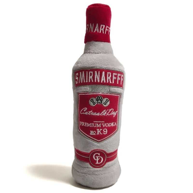 Make playtime more fun with our Smirnarff Vodka Bottle Plush Dog Toy.  The paw-fect gift for the little boozehound in your life.
