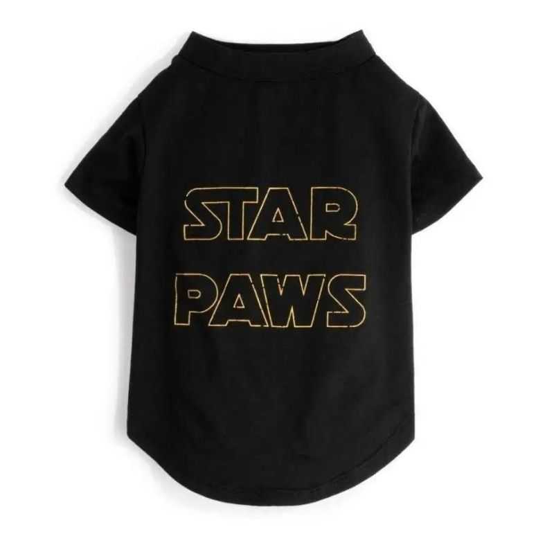 Is your dog ready to be the next furry Jedi?  No need to travel far far away to find the coolest Star Paws Dog T-Shirt in the galaxy.